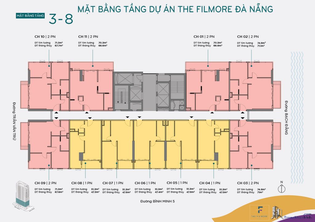 Mặt Bằng Các Tầng Dự Án The Filmore Đà Nẵng