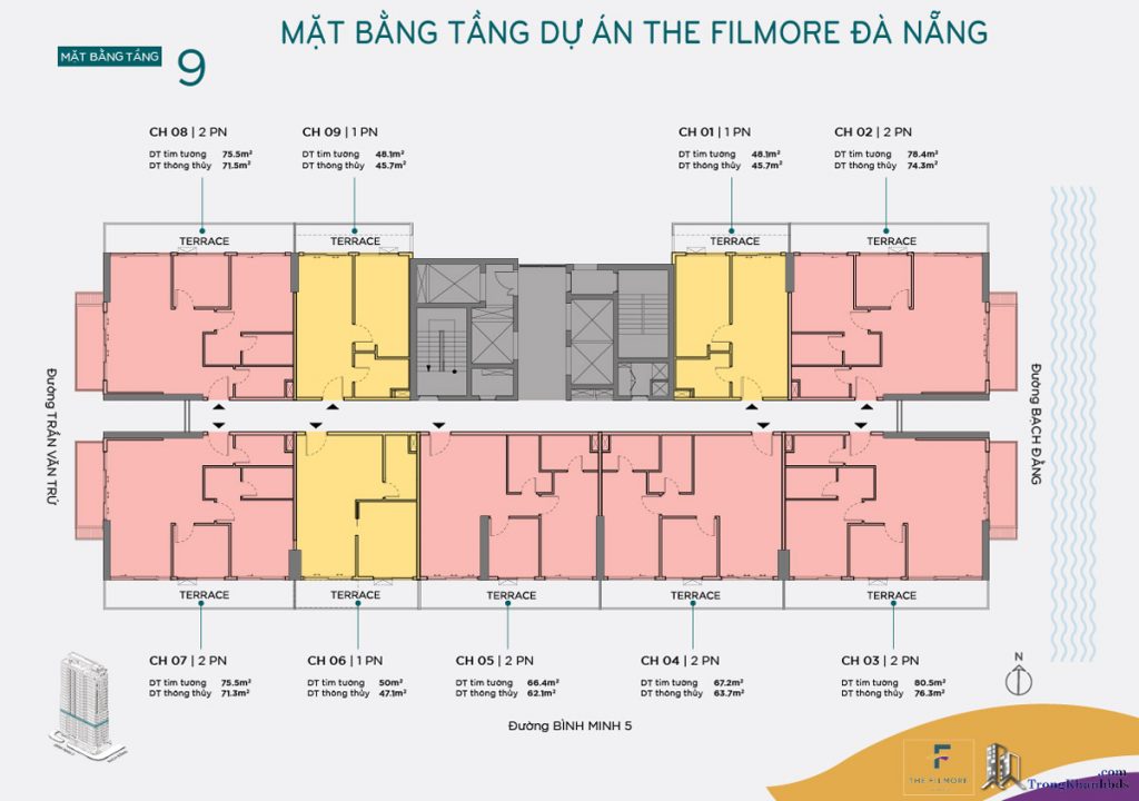 Mặt Bằng Các Tầng Dự Án The Filmore Đà Nẵng