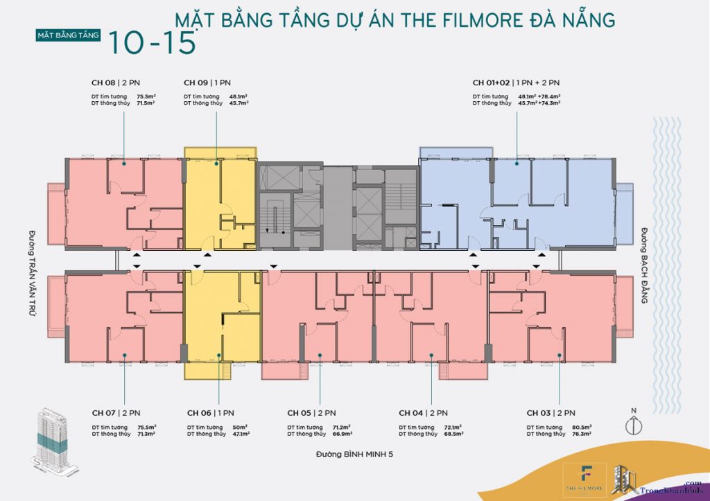 Mặt Bằng Các Tầng Dự Án The Filmore Đà Nẵng
