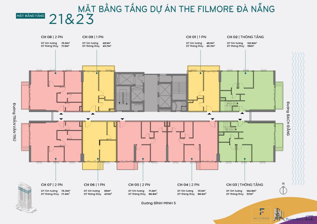 Mặt Bằng Các Tầng Dự Án The Filmore Đà Nẵng