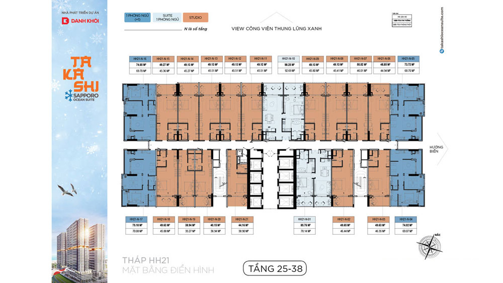Mặt Bằng Tầng Điển Hình Takashi Kỳ Co