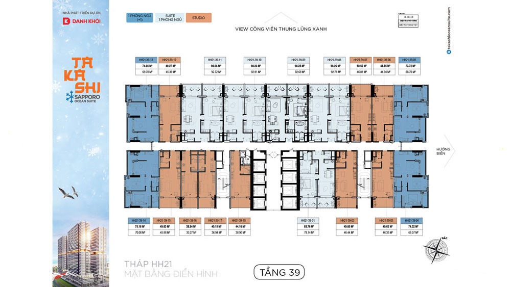 Mặt Bằng Tầng Điển Hình Takashi Kỳ Co