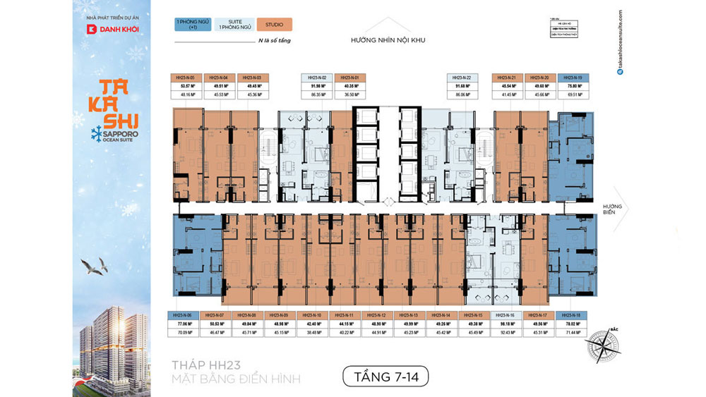 Mặt Bằng Tầng Điển Hình Takashi Kỳ Co