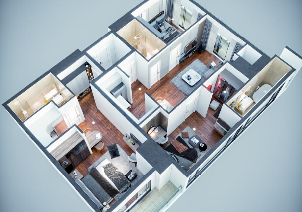 Hình ảnh 3D căn hộ The 6nature