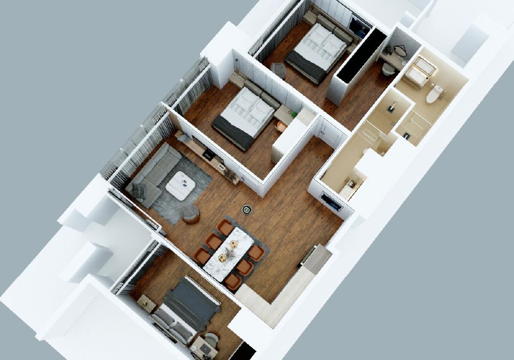 Hình ảnh 3D căn hộ The 6nature