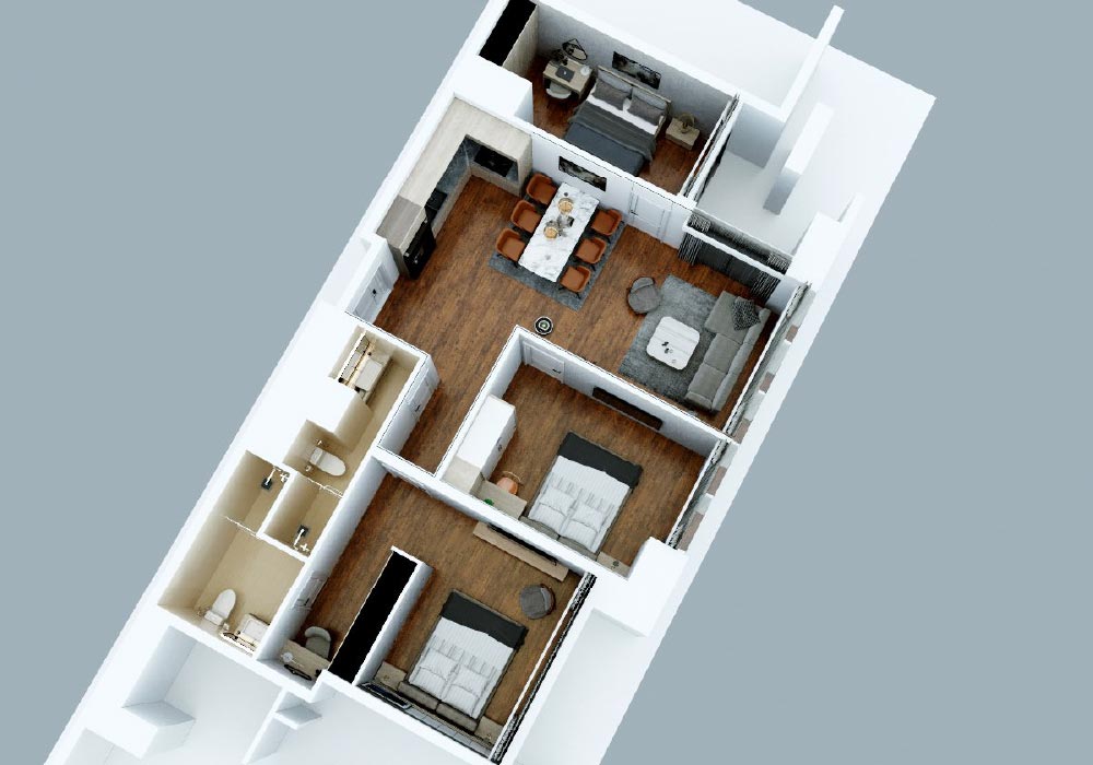 Hình ảnh 3D căn hộ The 6nature