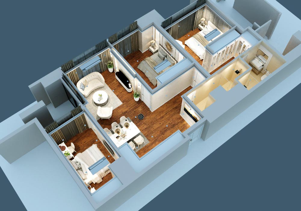 Hình ảnh 3D căn hộ The 6nature