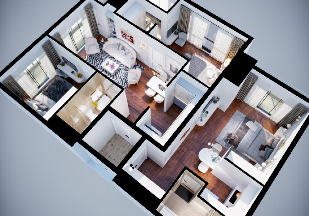 Hình ảnh 3D căn hộ The 6nature