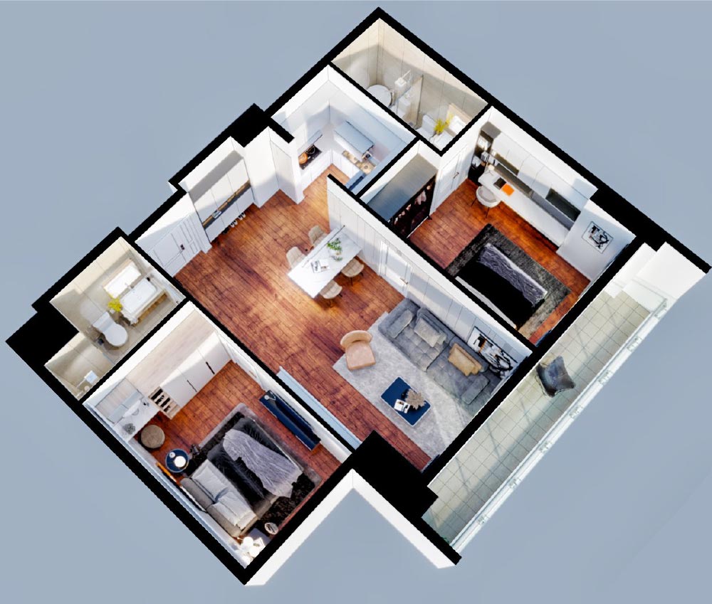 Hình ảnh 3D căn hộ The 6nature