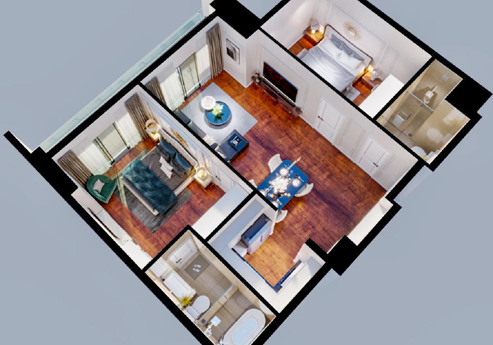 Hình ảnh 3D căn hộ The 6nature