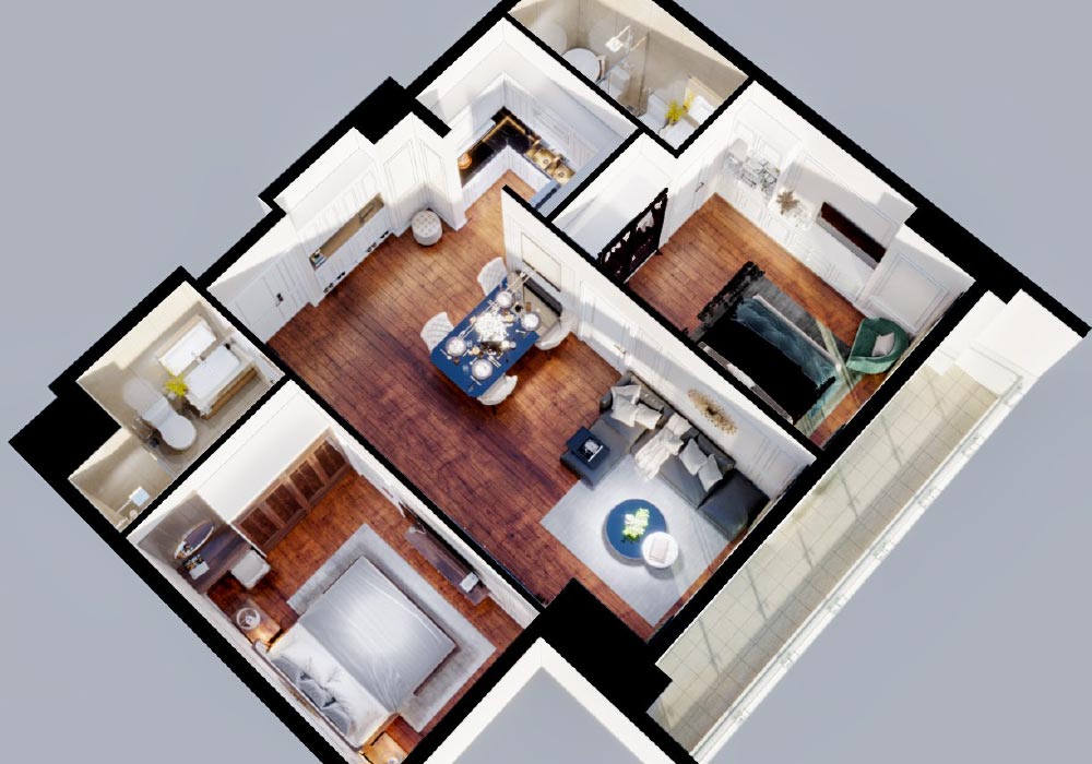 Hình ảnh 3D căn hộ The 6nature