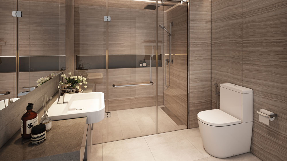 Căn 1 phòng ngủ The Fillmore với diện tích: 48.09m²- 51,31m².