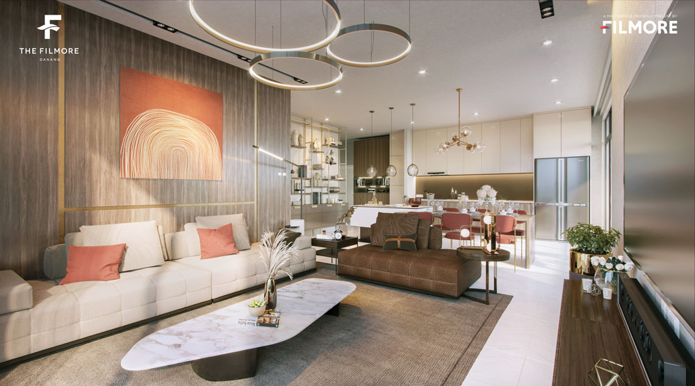 Căn 2 phòng ngủ The Fillmore với diện tích 71,18m²- 80,54m².