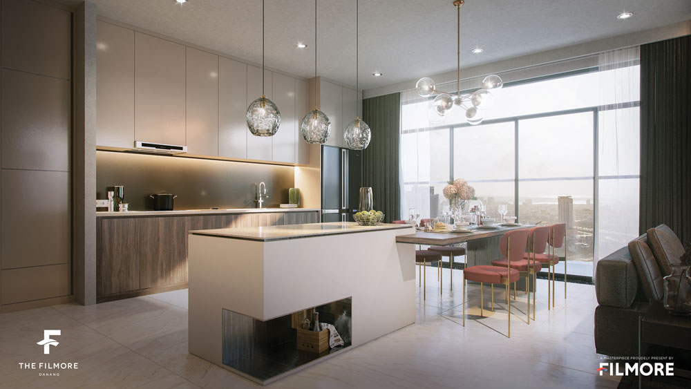 Căn 2 phòng ngủ The Fillmore với diện tích 71,18m²- 80,54m².