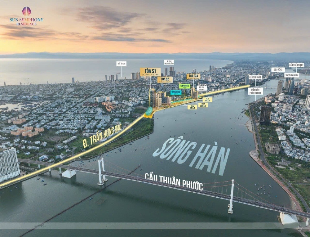 Vị trí dự án Symphony Residence Đà Nẵng