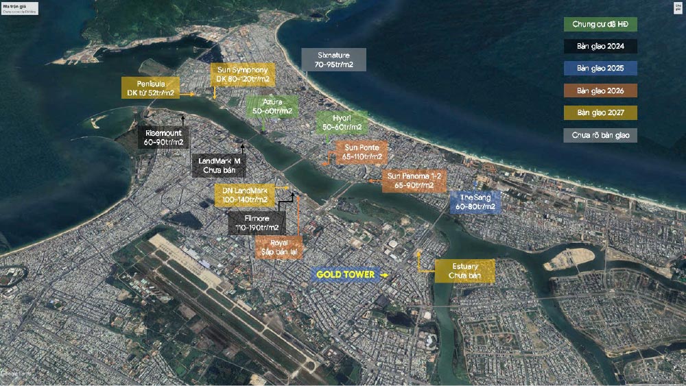 Giá bán các hộ cùng phân khúc trên thị trường Đà Nẵng