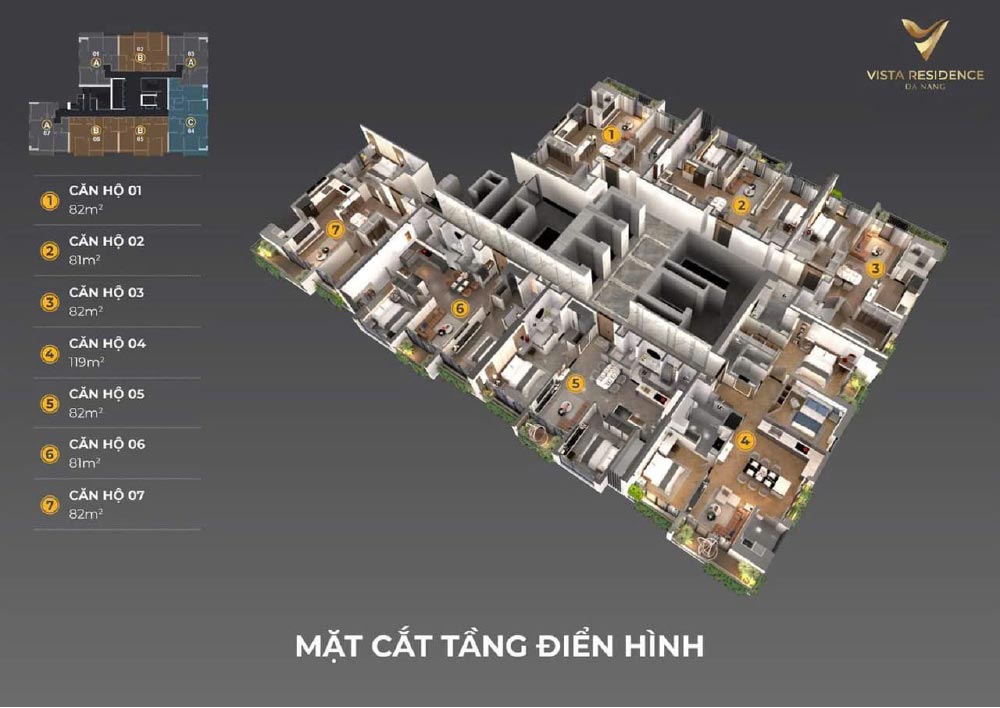 Thiết kế layout căn hộ Vista Residence